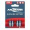 Ansmann alk�li elem Micro AAA, 1,5 V, 4 db-os pap�rbliszter