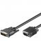 DVI-I/VGA FullHD k�bel 1m DVI-I (12+5) dug� VGA (D-SUB 15) dug� fekete
