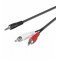 Audio-video k�bel 1,5m 3,5mm sztere� jack 2x RCA (cinch) csatlakoz�