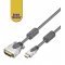 HDMI -> DVI-D k�bel 1,5m 24+1 Single Link aranyozott csatlakoz�k ferritmagos f�mh�z