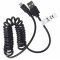 micro-USB spir�l k�bel USB-A csatlakoz�val micro-USB csatlakoz�val