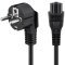 H�l�zati t�pk�bel Schuko IEC-C5 (Mickey Mouse) 1,8m fekete 2,5A H05-VV-F3G