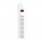 Arcas 5x Schuko eloszt� kapcsol�val 2 USB port feh�r