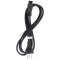 Sv�jci h�l�zati k�bel IEC 320 C5 sv�jci dug� Typ J 1,8m fekete H03VV-F3G 0,75mm2 10A 250V