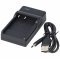 USB akkumul�tor t�lt�  Casio NP-40 Pentax LB-060 f�nyk�pez�g�p videokamera t�lt�skijelz�