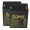 Helyettes�t� Akkumul�tor orvostechnikai KungLong Sabina 2 Sabina Lifter II 12V 2,9Ah 2db/csomag AGM