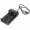 Keeppower C2 USB t�lt� Akkumul�torkhoz 2x1A 4,2V fekete Li-Ion