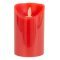 Ampercell LED gyertya val�di viaszh�jjal 12,5cm piros pisl�kol� f�ny