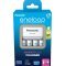 Panasonic BQ CC55 t�lt� + eneloop AA Mignon ceruza Akkumul�tor 1.2V 2000mAh 4db/csomag NiMH