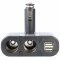 Aut�s szivargy�jt� eloszt� 2x aljzat + 2x USB 12-24V 3A 5,0V 850mA