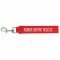 Tee-uu REMOVE BEFORE RESCUE kulcstart� piros 14,6x2,8cm nylon karabinerrel