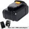 Li-Ion Akkumul�tor Dewalt 18V 3Ah �s USB t�lt�adapter szett