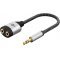 Goobay AUX adapter 1-ből 2-be sztereó 3,5mm 0,18m Goobay AUX adapter 1-ből 2-be sztereó 3,5mm 0,18m