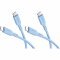 Goobay Silicone Cable USB-C 1,5m 60W 3A kék 2db/csomag Goobay Silicone Cable USB-C 1,5m 60W 3A kék 2db/csomag