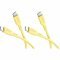 Goobay Silicone Cable USB-C 1,5m 60W 3A 2db sárga Goobay Silicone Cable USB-C 1,5m 60W 3A 2db sárga