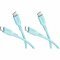 Goobay Silicone Cable USB-C szilikon kábel 1,5m türkiz 60W 3A 2db/csomag Goobay Silicone Cable USB-C szilikon kábel 1,5m türkiz 60W 3A 2db/csomag