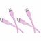 Goobay Silicone Cable USB-C szilikon kábel 1,5m 60W 3A 2db pink Goobay Silicone Cable USB-C szilikon kábel 1,5m 60W 3A 2db pink