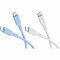 Goobay Silicone Cable Ice Breeze 2db/csomag 2x USB-C 1,5m 60W 3A kék/fehér Goobay Silicone Cable Ice Breeze 2db/csomag 2x USB-C 1,5m 60W 3A kék/fehér