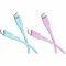 Goobay Silicone Cable Coral Crush 2db/csomag USB-C 1,5m 60W 3A türkiz,pink Goobay Silicone Cable Coral Crush 2db/csomag USB-C 1,5m 60W 3A türkiz,pink