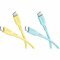 Goobay Silicone Cable Tropic Glow USB-C 1,5m 60W 3A 2db/csomag sárga,türkiz Goobay Silicone Cable Tropic Glow USB-C 1,5m 60W 3A 2db/csomag sárga,türkiz