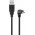 USB 2.0 - Micro USB kbel 90-os knyk-ban hajltott vggel 1.8m fekete