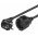 Goobay Hosszabb�t� k�bel v�d��rintkez�s 5m 3x1,5mm2 90� CEE7/7 -> CEE7/3 fekete
