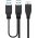 Goobay 2in1 USB3.0 Micro-B > 2x USB-A k�bel 0,3m fekete 5Gbit/s