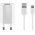 Goobay 5W USB t�lt�k�szlet Type-A kimenet 1m USB-C k�bel feh�r
