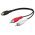 Goobay audio Y-k�bel adapter 0,2m 1x RCA (cinch) aljzat 2x RCA (cinch) dug�