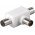 Goobay Koax T-Adapter dupla koax aljzat koax dug� m�anyagb�l