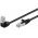 Goobay CAT 5e patchk�bel 1x 90� hajl�tott F/UTP 1x RJ45 90� fekete