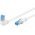 Goobay CAT 6A h�l�zati k�bel 1x 90� sz�g� RJ45 S/FTP 0,25m feh�r