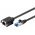 Goobay CAT 6A h�l�zati hosszabb�t� k�bel S/FTP 0,5m fekete