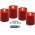 Goobay 4db piros LED val�s viaszos gyertya AAA elemmel id�z�t�vel 2700K