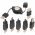 Heitech USB adapter k�szlet 7db/csomag feltekerhet� hosszabb�t� 75cm