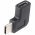 USB-C 90�-os adapter fekete USB-C aljzat USB-C dug� 5 Gbit/s