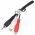 Audio-video k�bel 0,2m 1x RCA (cinch) dug� 2x RCA (cinch) aljzat