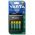 Varta univerz�lis h�l�zati adapter LCD USB + 4db AA Mignon ceruza 2100mAh Akkumul�tor NiMH