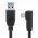 USB-C csatlakoz� - USB A 3.0 90� k�bel 0,5m fekete 4,5W 5Gbit/s
