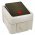 V�lt�kapcsol� billen�vel �s kontrollf�nnyel fel�letre 250V 10A IP44 fekete/sz�rke matt