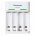 Panasonic eneloop USB t�lt� BQ-CC61 5V 2/4xAA Mignon ceruza/AAA (micro) feh�r