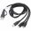 USB t�lt�k�bel 3in1 Lightning Micro-USB USB-C 1m fekete
