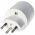 Sv�jci adapter Schuko Typ F aljzatr�l sv�jci 3 t�s dug� 230V 10A feh�r