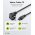 Goobay t�pk�bel 1,8m fekete 3x0,75mm2 Schuko (CEE7/7) 90� der�ksz�g� dug� C5 k�sz�l�kcsatlakoz�