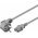 Goobay 2m sz�rke 90� h�l�zati k�bel Schuko (CEE7/7 Typ E/F) -> IEC C13 3*0,75mm2