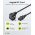 Goobay der�ksz�g� Kaltger�te t�pk�bel 3m 3x1mm2 fekete Schutzkontakt Hybrid (Typ E/F CEE7/7) 90� C13