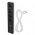 EMOS GoSmart hosszabb�t� 2m / 4 aljzat / kapcsol�s / USB / feh�r-fekete / PVC / 1,5 mm2