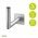 Goobay alum�nium SAT parabola falitart� erk�lykorl�t szerel�s 350mm 50mm 850mm