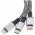 Heitech univerz�lis 3in1 t�lt�k�bel Apple/USB-C/Micro-USB 1m 5V 2A TPE alum�nium