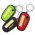 Arcas COB kulcsl�mpa 30lm 2db CR2032 tartoz�kkal sz�nes m�anyag h�z